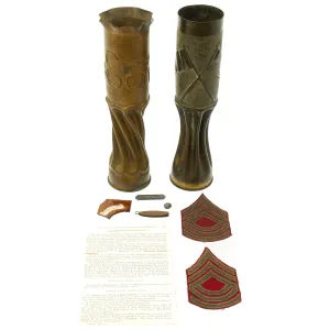 Original U.S. WWI USMC Trench Art Grouping