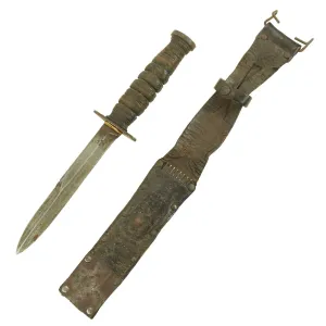 Original U.S. WWII 1943 Dated Blade Marked M3 Fighting Knife by PAL Cutlery with M6 Scabbard