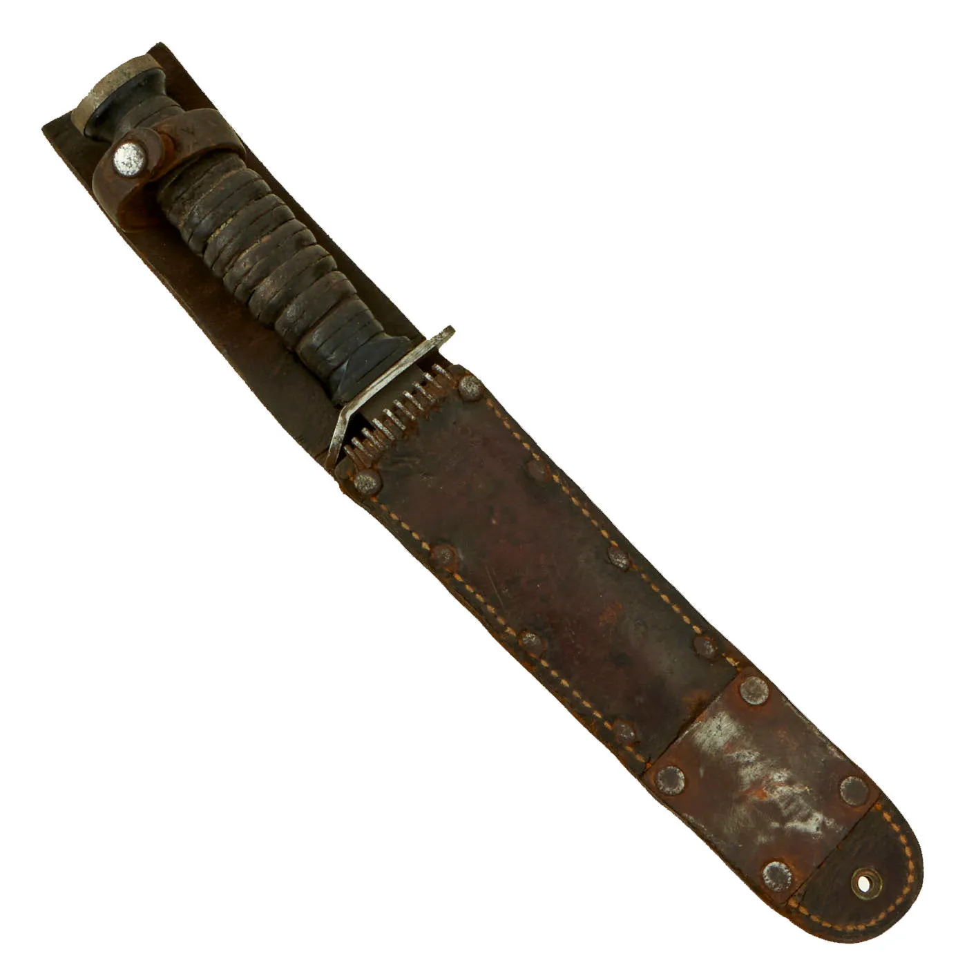 Original U.S. WWII Blade Marked 1943 Dated M3 Fighting Knife by Imperial with 1943 Dated M6 Scabbard by Moose Co.