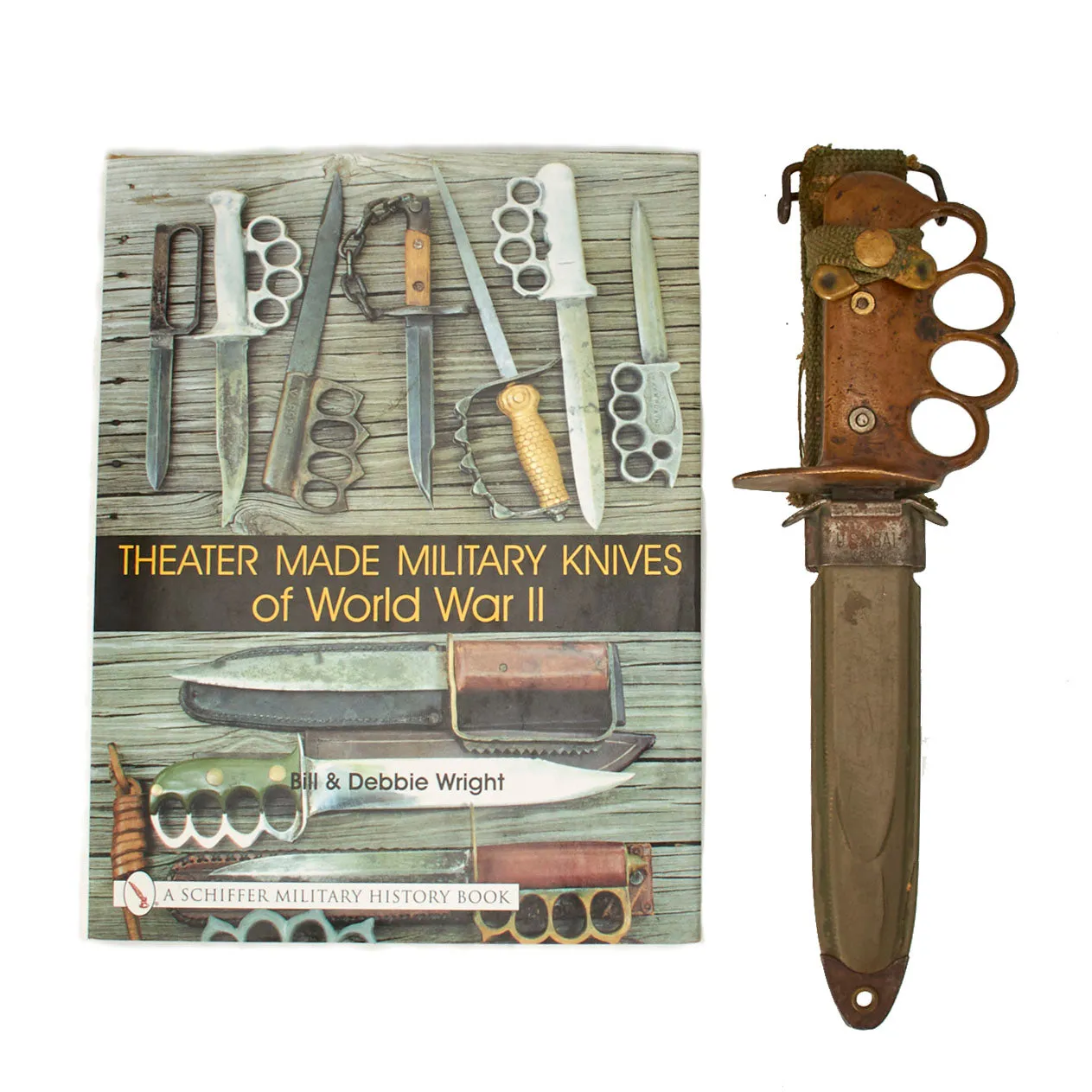 Original U.S. WWII Custom Mk3 Knuckle Duster Fighting Knife As Seen in Book Signed By Author - Page 66