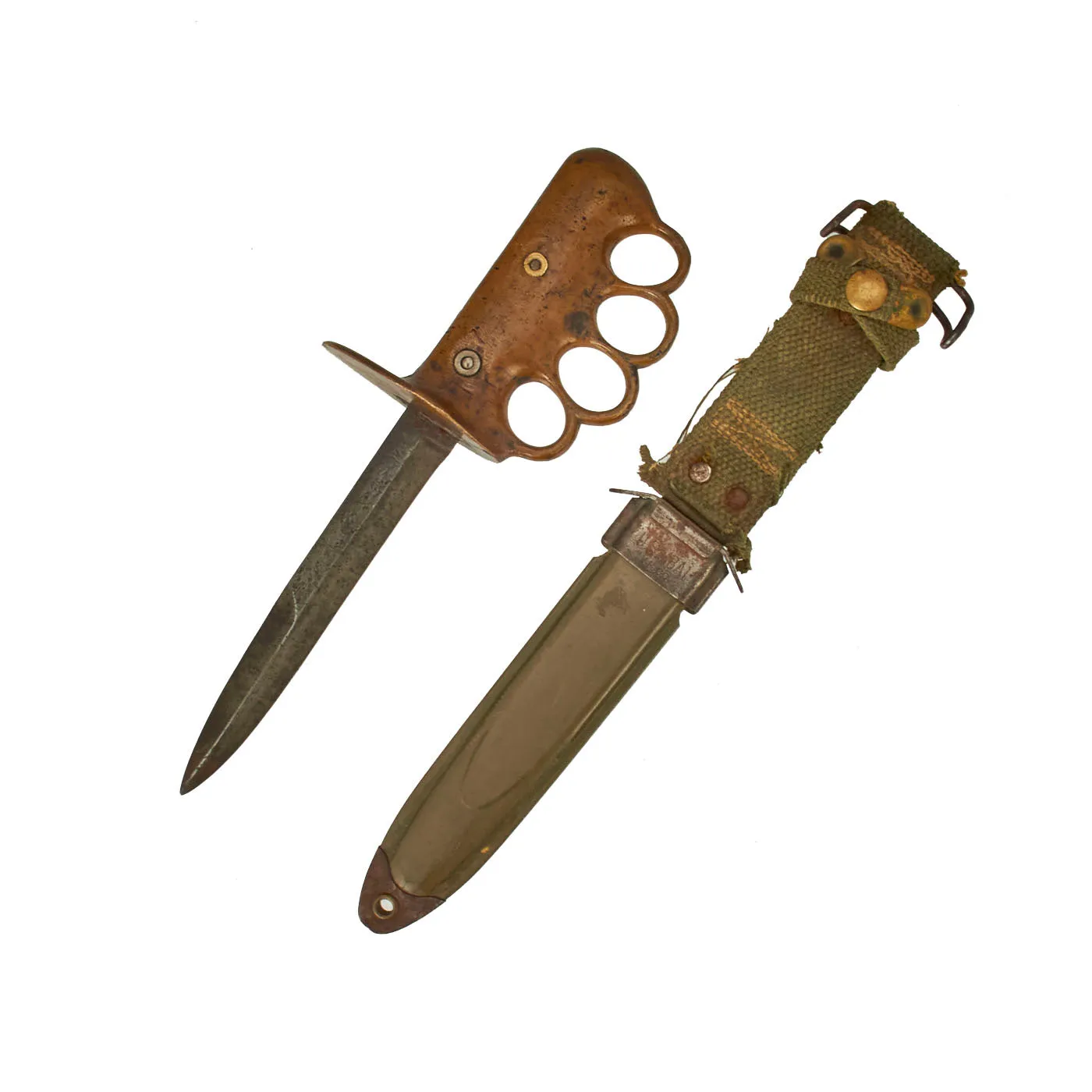 Original U.S. WWII Custom Mk3 Knuckle Duster Fighting Knife As Seen in Book Signed By Author - Page 66