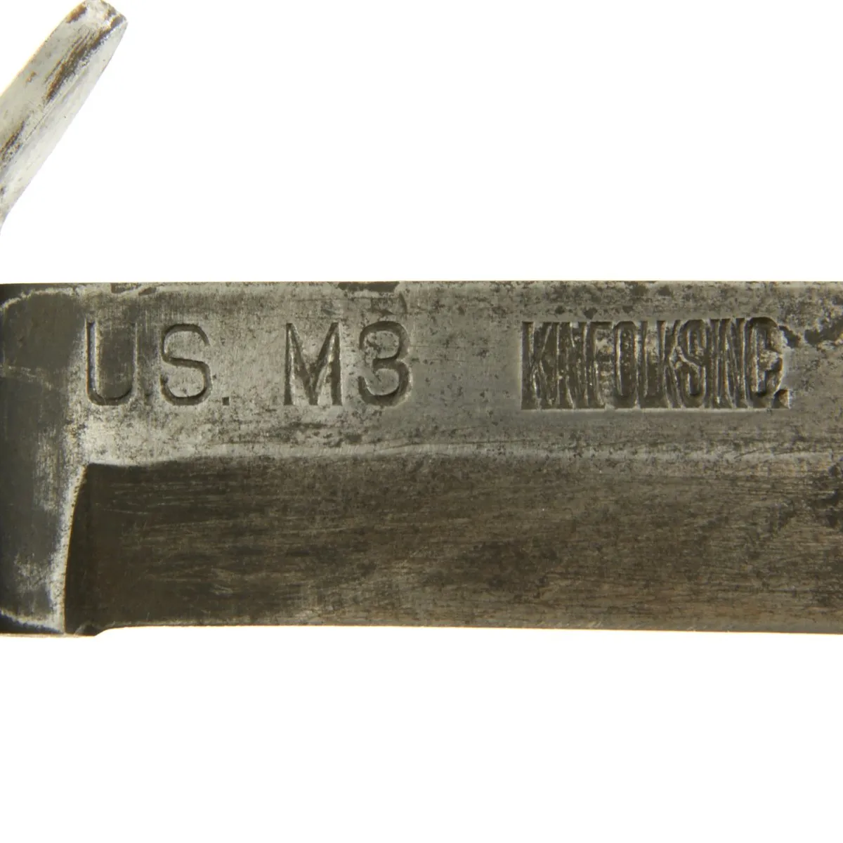 Original U.S. WWII M3 Fighting Knife by Kinfolks, Inc. with M8 Scabbard - Early Blade Marked Version