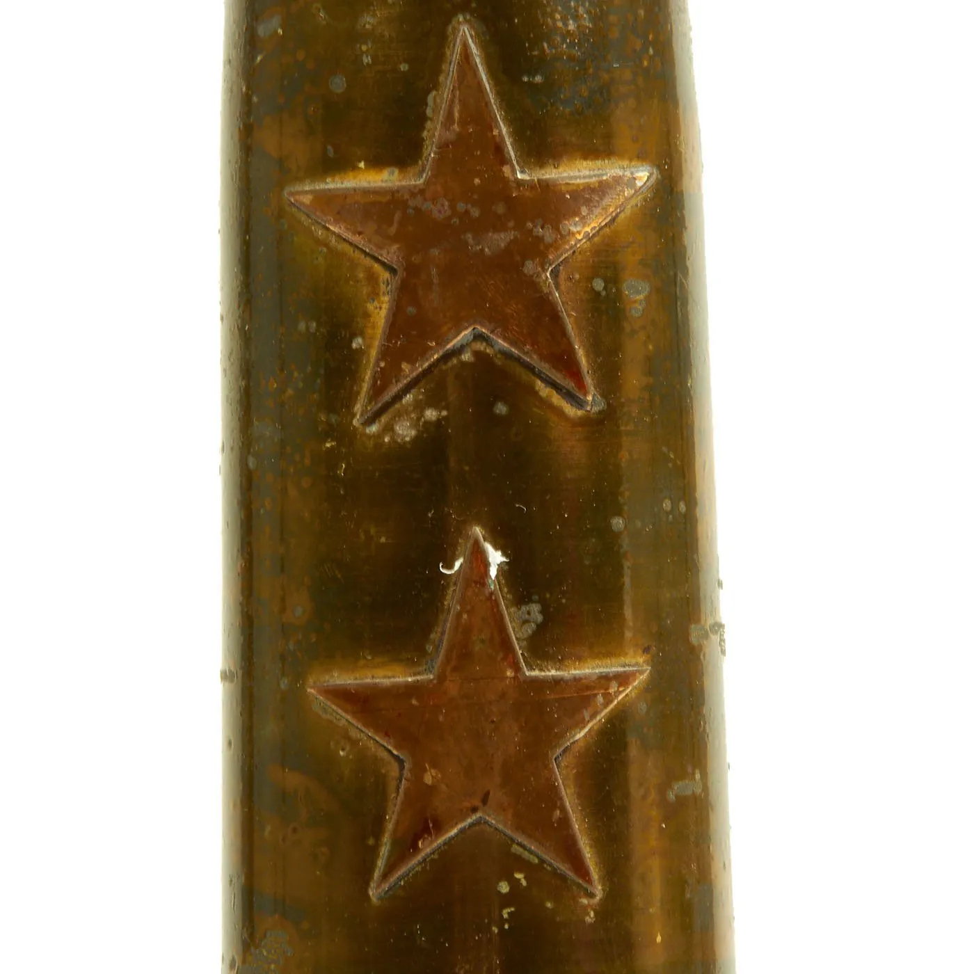 Original U.S. WWII Marine Corps Trench Art Decorated BOFORS 40mm Mk1 Inert Shell - dated 1943 & 1944