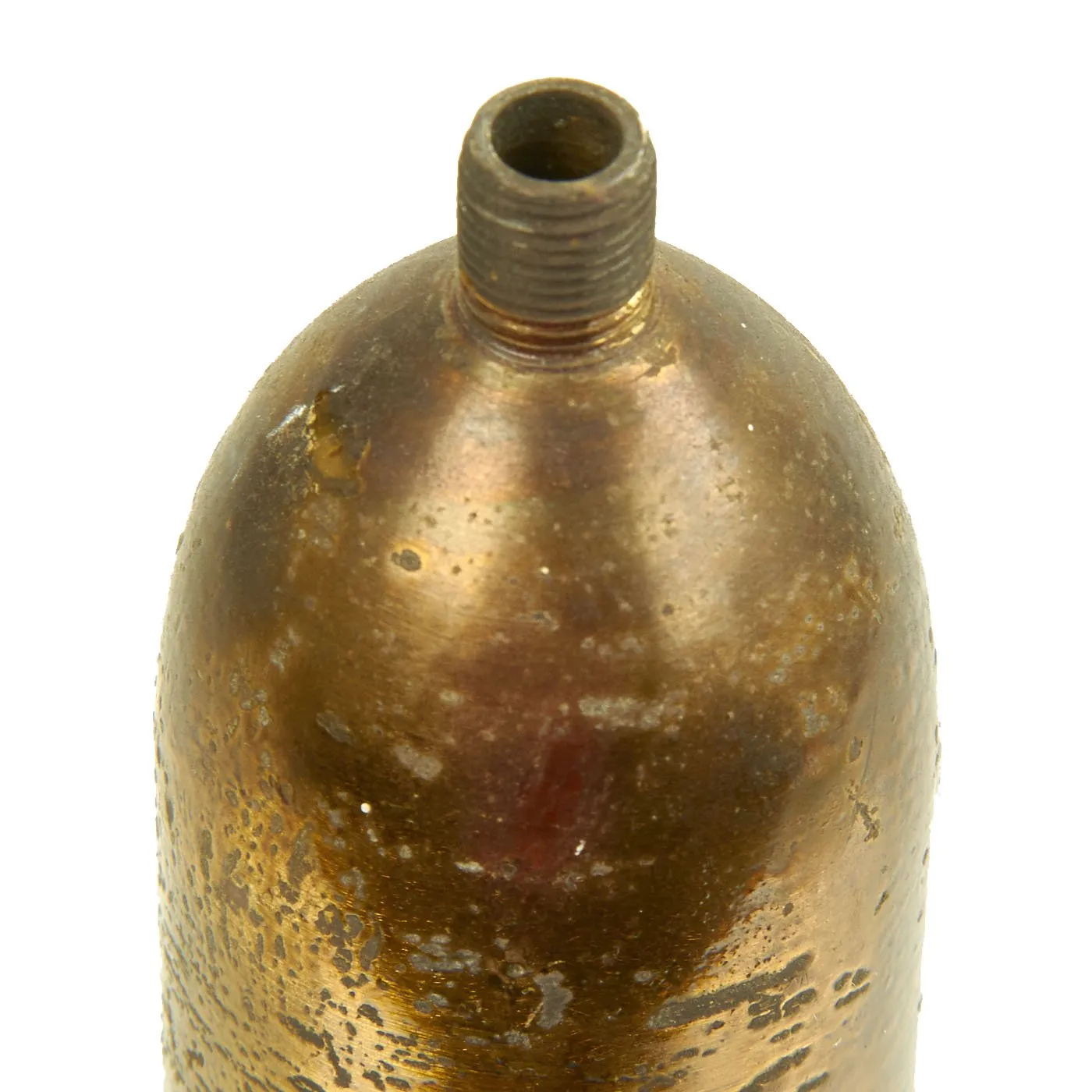 Original U.S. WWII Marine Corps Trench Art Decorated BOFORS 40mm Mk1 Inert Shell - dated 1943 & 1944