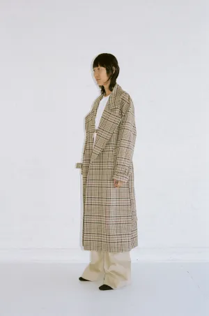 OVERSIZE TRENCH -PLAID MULTI