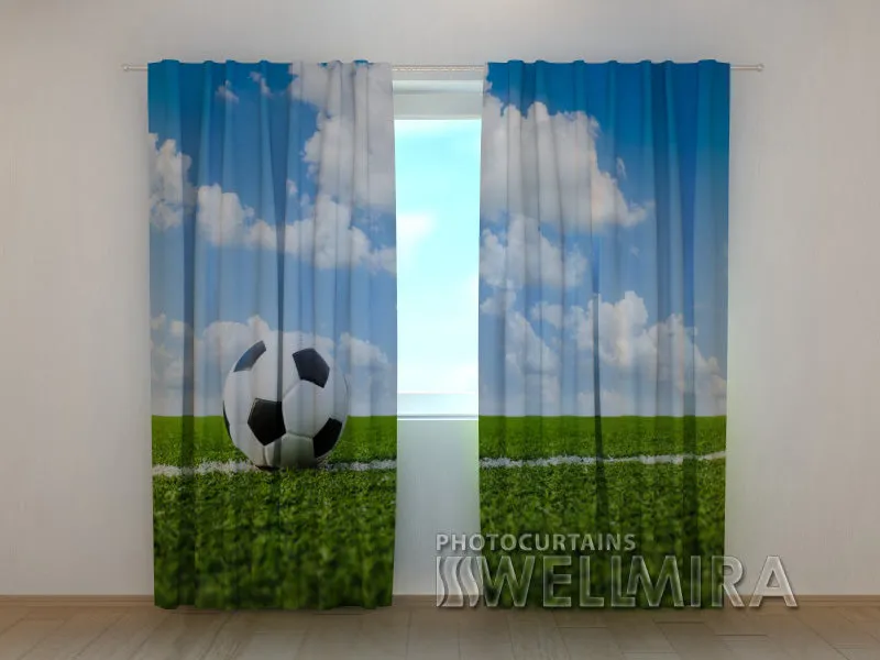 Photo Curtain Ball on a Football Pitch