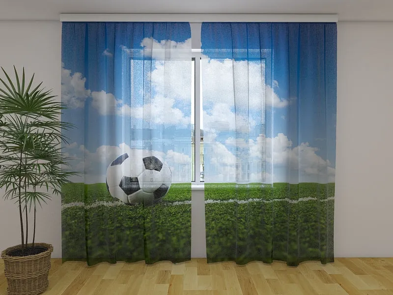 Photo Curtain Ball on a Football Pitch