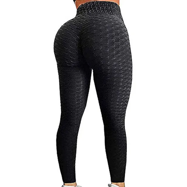 Plus Size Scrunch Leggings Women Black Anti-Cellulite Leggings - High Waist Fitness Leggings Bodybuilding Jeggings Women Pants XS-4XL (2U24)(BAP)(TBL)