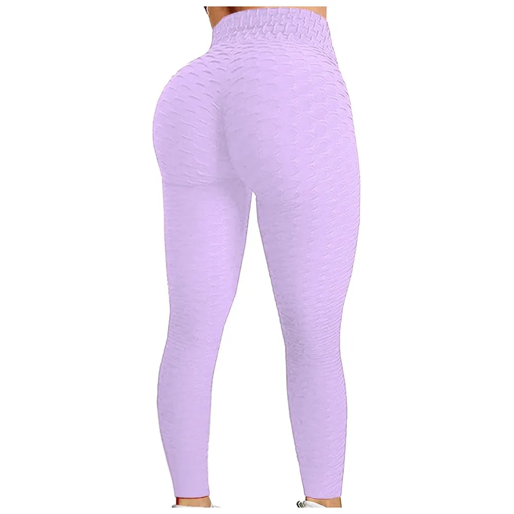 Plus Size Scrunch Leggings Women Black Anti-Cellulite Leggings - High Waist Fitness Leggings Bodybuilding Jeggings Women Pants XS-4XL (2U24)(BAP)(TBL)