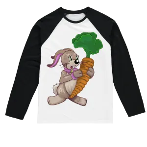 RabbitwithCarrot Sublimation Baseball Long Sleeve T-Shirt