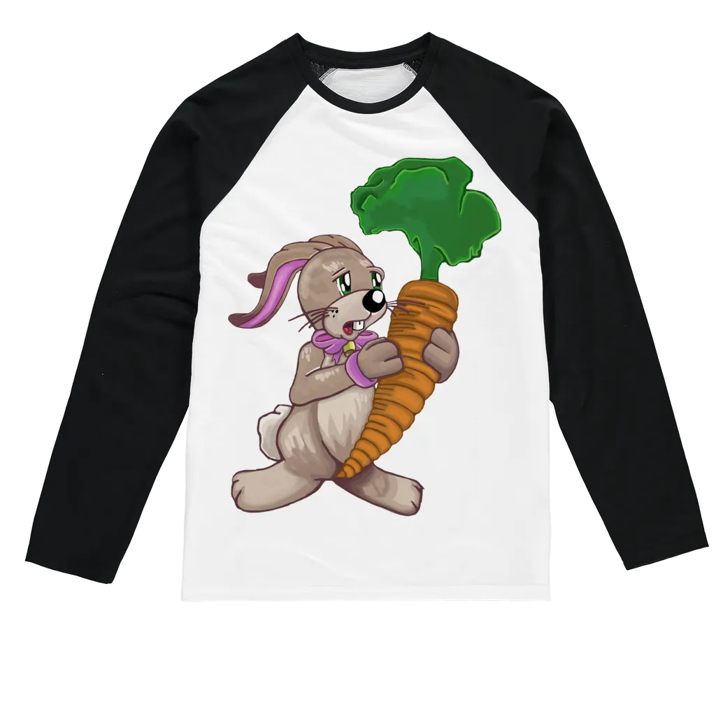 RabbitwithCarrot Sublimation Baseball Long Sleeve T-Shirt