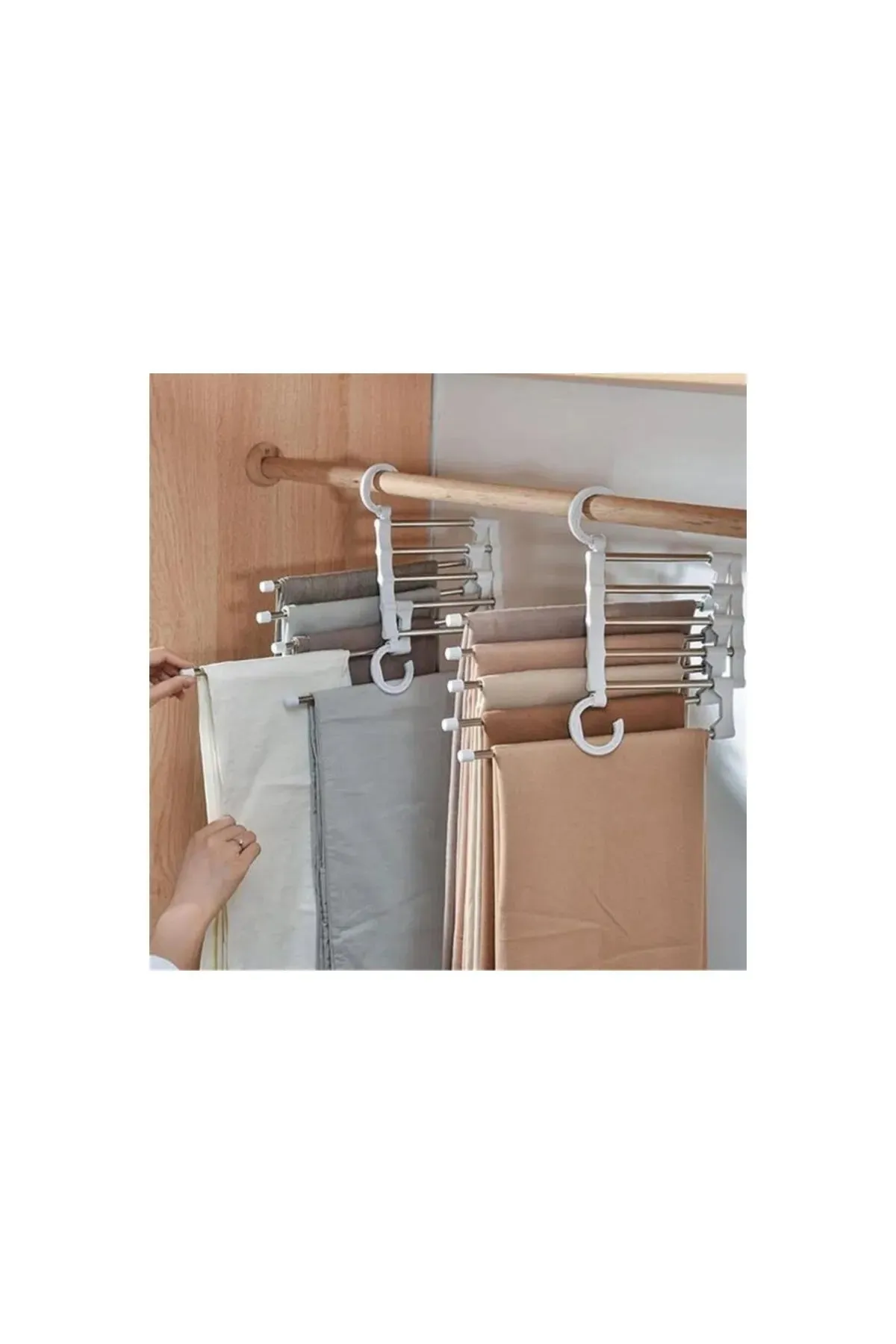 Rena Shop Movable Closet Trousers Tie Shawl Hanger System Organizer