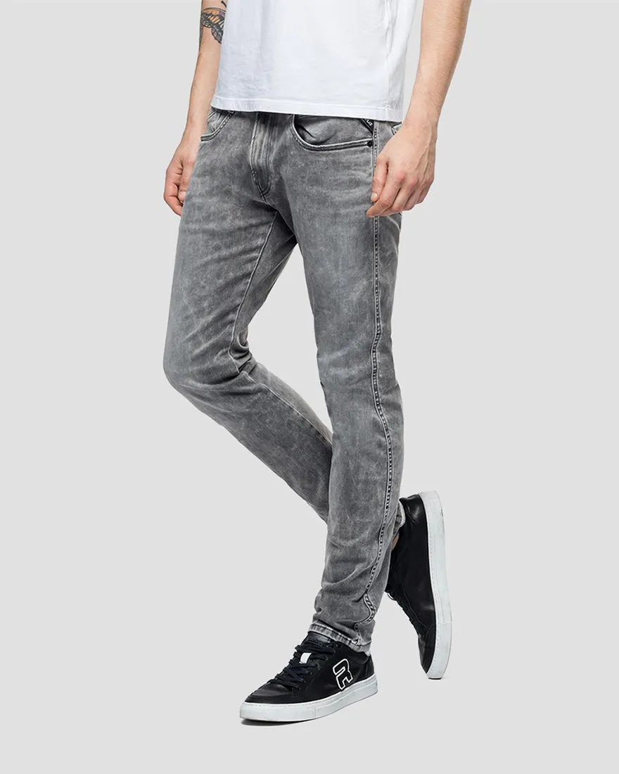 REPLAY M91466107B STONE GREY ANBASS HYPERFLEX JEANS