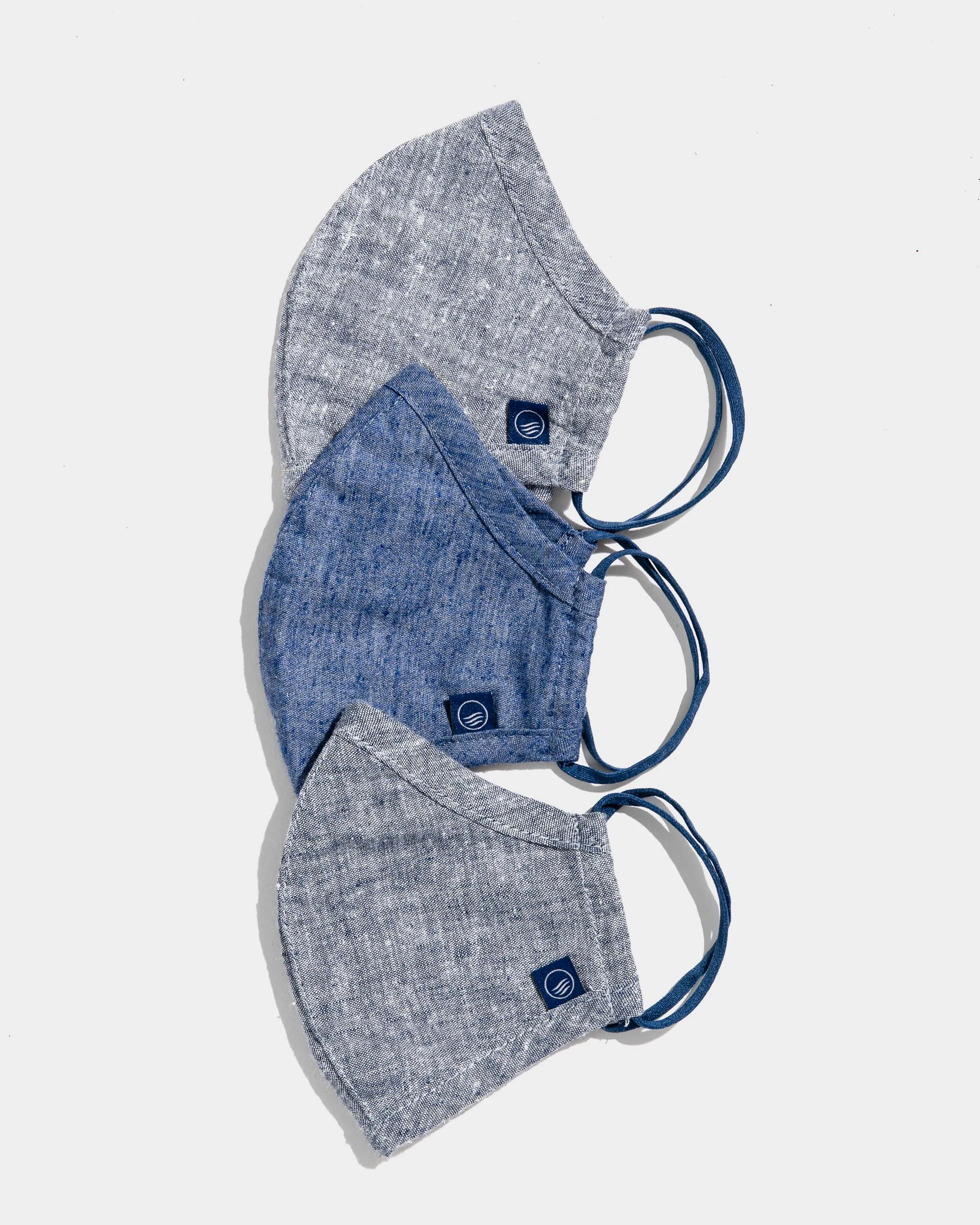 Salvaged Hemp Blend Face Mask (3 Pack) - Small/Youth - Flagship/Chambray