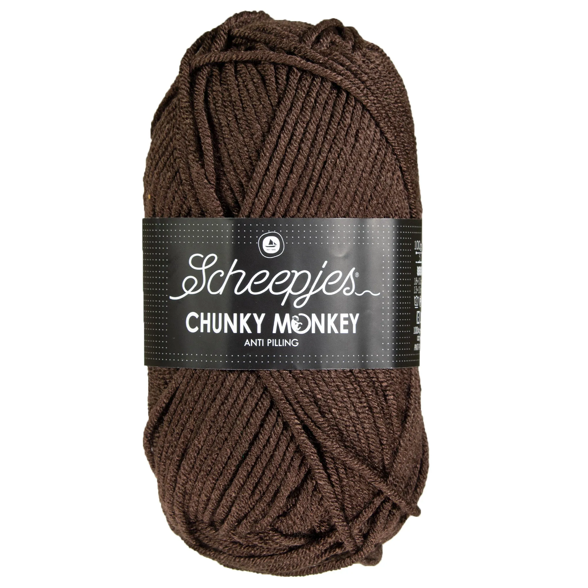 Scheepjes Chunky Monkey Yarn - 1004 Chocolate