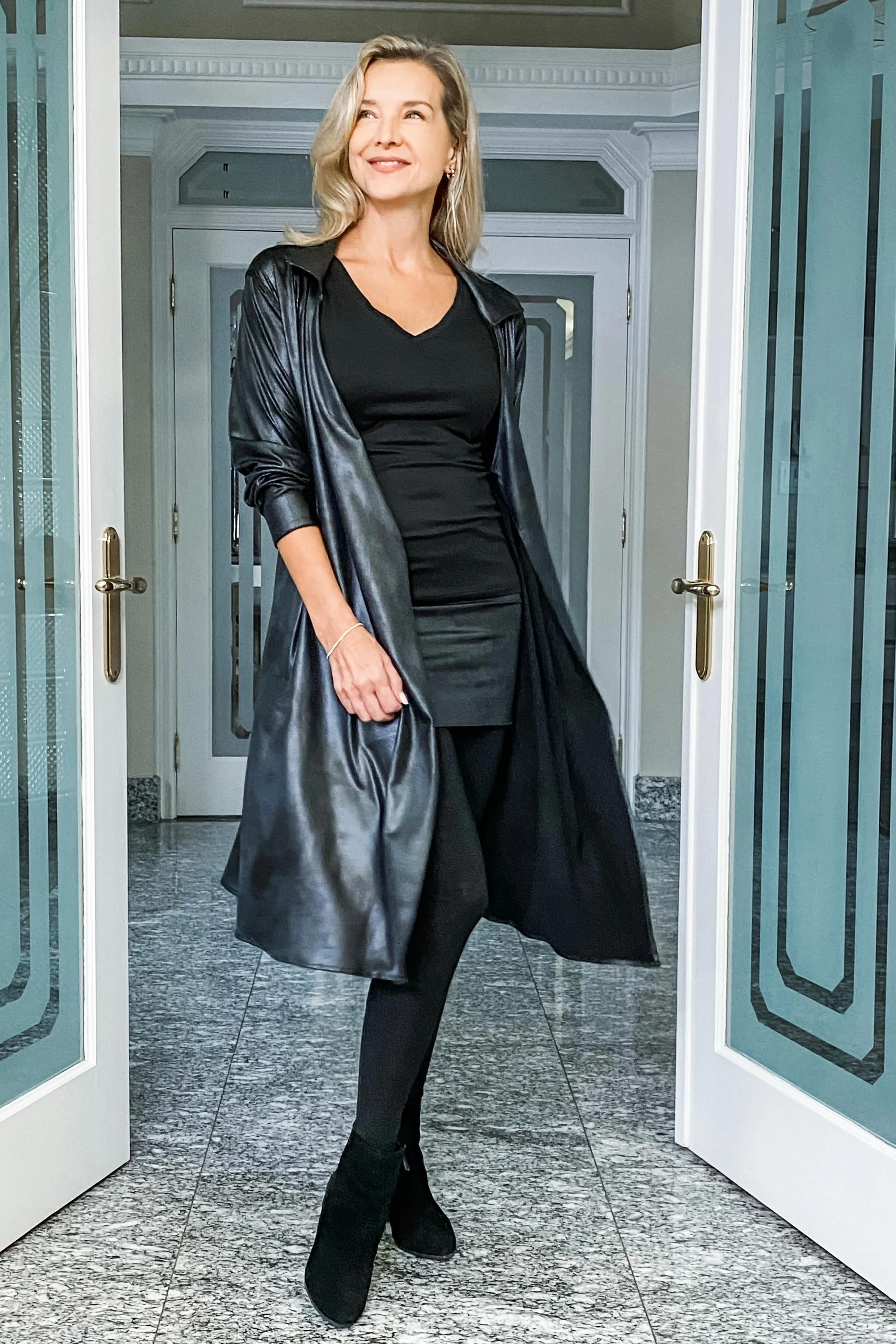 Trench Dress | Reversible Onyx