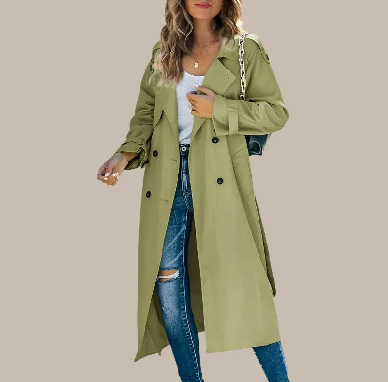 Windproof Trench Coat for Women's