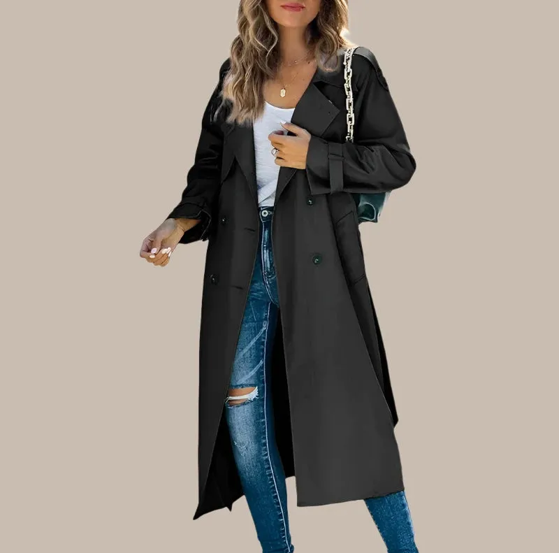 Windproof Trench Coat for Women's