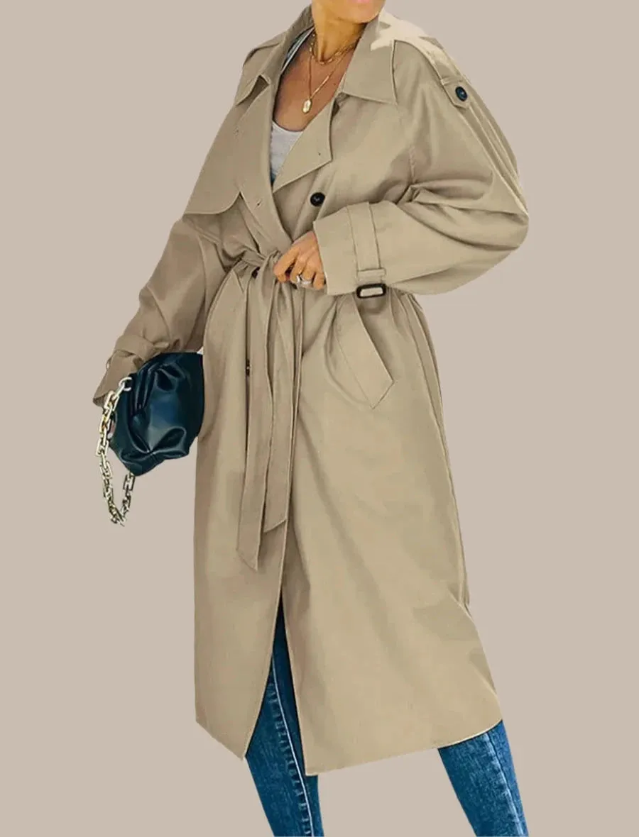 Windproof Trench Coat for Women's