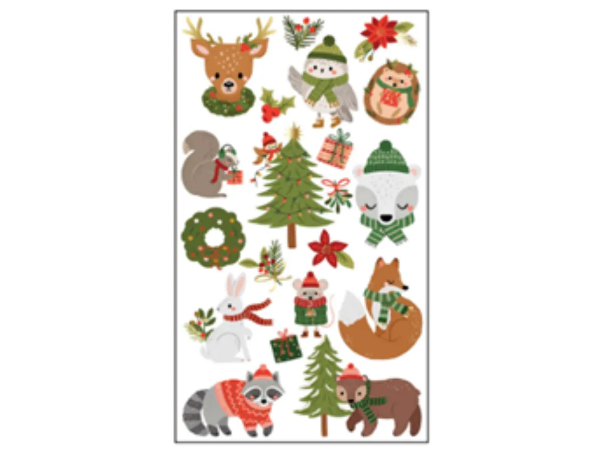 Winter Critters Stickers Sheet