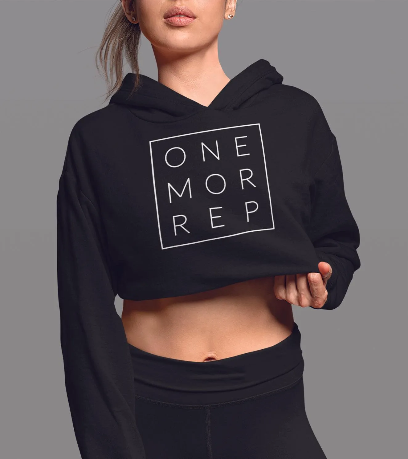 Women's One more rep crop Hoodie