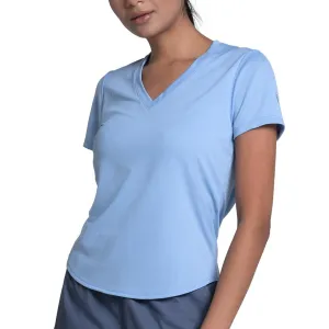 Women's Reaction Short Sleeve Tennis Top Air Blue