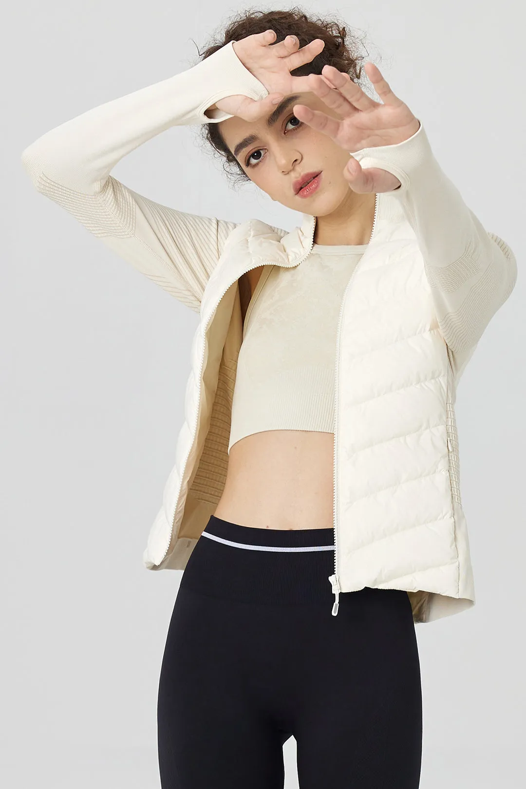 Women's Seamless Knit Goose Down Jacket