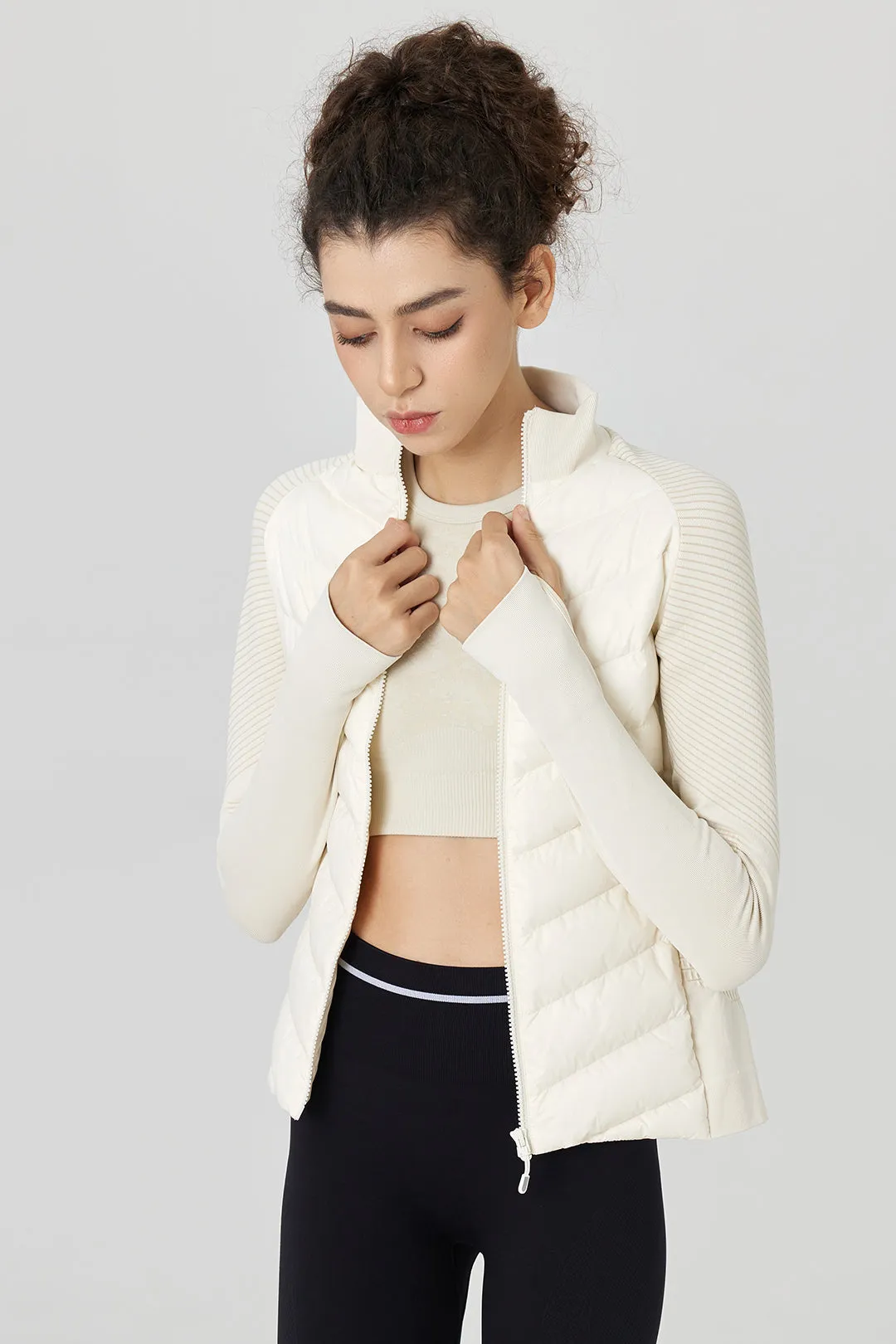 Women's Seamless Knit Goose Down Jacket