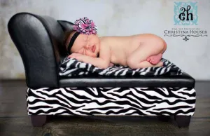 Zebra Fur Photography Prop Short Pile Rug Newborn Baby